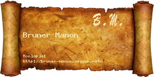Bruner Manon névjegykártya